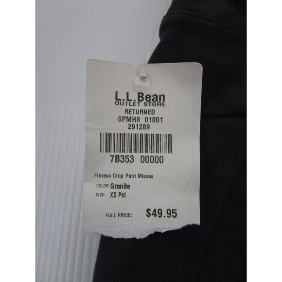 LL Bean Pants XS Petites Fitness Crop Wide Leg Stretch Pull On NEW - Picture 6 of 10